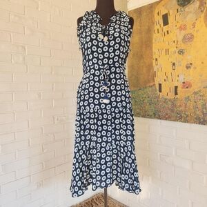 Figue blue silk midi dress